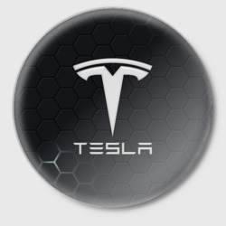 Значок Tesla логотип - матовое стекло