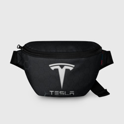 Поясная сумка 3D Tesla логотип - матовое стекло