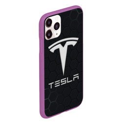 Чехол для iPhone 11 Pro Max матовый Tesla логотип - матовое стекло - фото 2