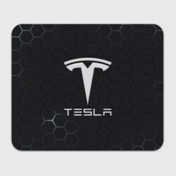 Прямоугольный коврик для мышки Tesla логотип - матовое стекло