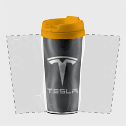 Термокружка-непроливайка Tesla логотип - матовое стекло - фото 2