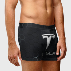 Мужские трусы 3D Tesla логотип - матовое стекло - фото 2
