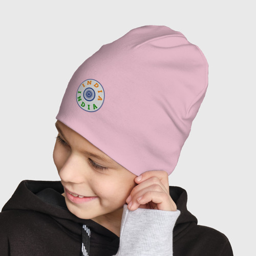 Детская шапка демисезонная Индия, цвет светло-розовый - фото 4
