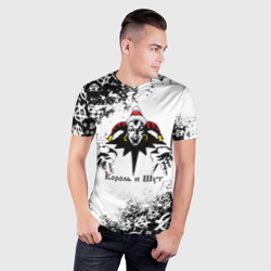 Мужская футболка 3D Slim Новогодний КиШ и анархия - фото 2