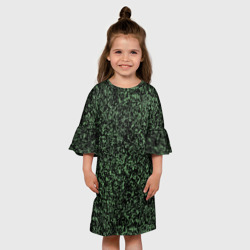 Детское платье 3D Черный и зеленый камуфляжный - фото 2