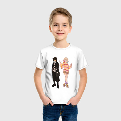 Детская футболка хлопок Уэнсдэй и Энит, цвет белый - фото 3