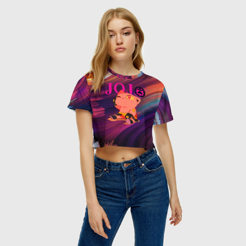 Женская футболка Crop-top 3D The little Killer Queen, цвет 3D печать - фото 3