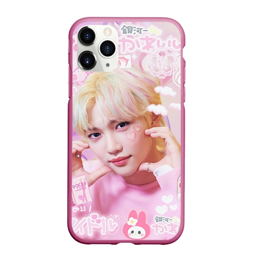 Чехол для iPhone 11 Pro матовый Felix anime, цвет малиновый