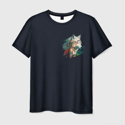 Мужская футболка 3D Повелительница зверей и дочь волчицы