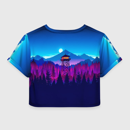 Женская футболка Crop-top 3D Firewatch, цвет 3D печать - фото 2