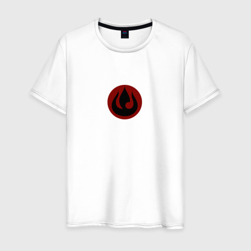 Мужская футболка из хлопка с принтом Герб народа огня, вид спереди №1