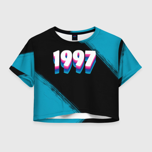 Женская футболка Crop-top 3D Made in 1997: vintage art, цвет 3D печать