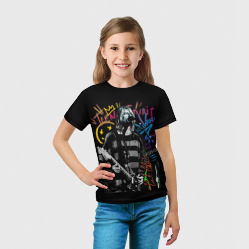 Детская футболка 3D Nirvana teen spirit Kurt, цвет 3D печать - фото 5