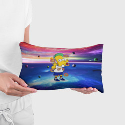 Подушка 3D антистресс Барт Симпсон с пончиками в космическом пространстве - фото 2
