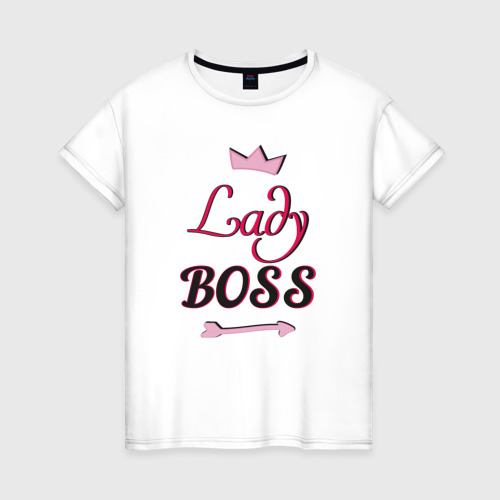 Женская футболка хлопок Lady Boss