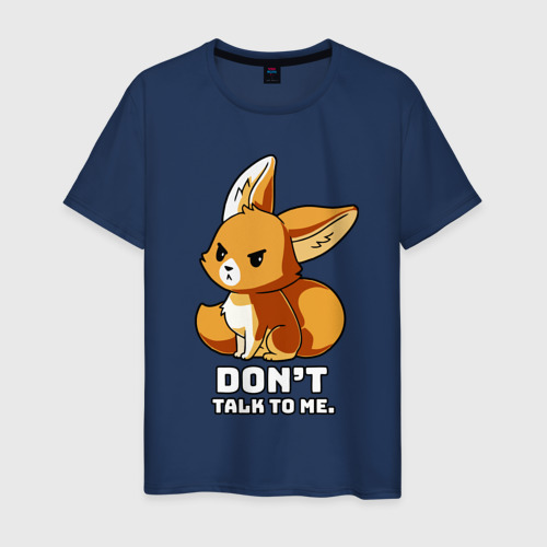 Мужская футболка хлопок Offended fox, цвет темно-синий