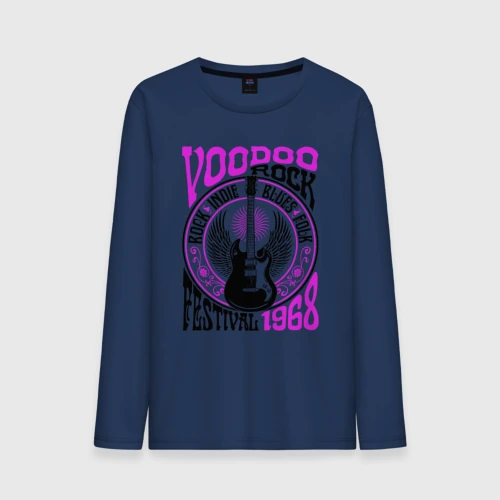 Мужской лонгслив хлопок Гитара с крыльями voodoo rock