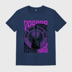 Мужская футболка хлопок Гитара с крыльями voodoo rock