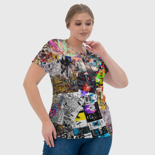 Женская футболка 3D с принтом Очень пёстрый арт, фото #4