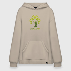 Худи SuperOversize хлопок Vegan tree