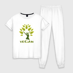 Женская пижама хлопок Vegan tree