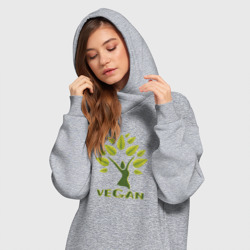 Платье-худи хлопок Vegan tree - фото 2