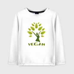 Детский лонгслив хлопок Vegan tree