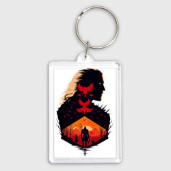 Брелок прямоугольный 35*50 Геральт из Ривии