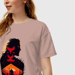 Женская футболка хлопок Oversize Геральт из Ривии - фото 2