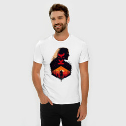 Мужская футболка хлопок Slim Геральт из Ривии - фото 2
