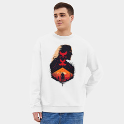 Мужской свитшот oversize без начеса хлопок Геральт из Ривии - фото 2
