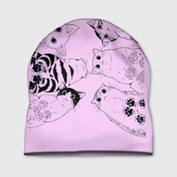 Шапка 3D Заинтересованные кошки