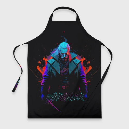 Фартук 3D Witcher in neon style