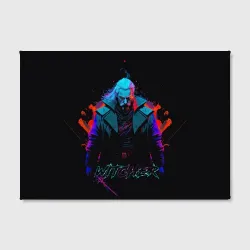 Холст прямоугольный Witcher in neon style - фото 2
