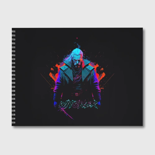 Альбом для рисования Witcher in neon style