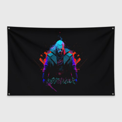 Флаг-баннер Witcher in neon style