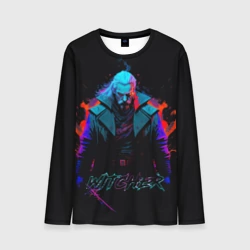 Мужской лонгслив 3D Witcher in neon style