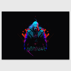 Поздравительная открытка Witcher in neon style