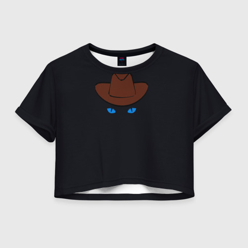 Женская футболка Crop-top 3D Дело в шляпе, цвет 3D печать