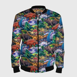 Мужской бомбер 3D Dinosaur pasture