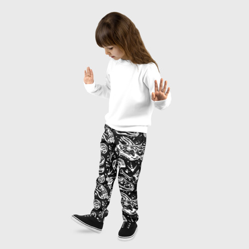 Детские брюки 3D с принтом Dinosaur cemetery, фото на моделе #1