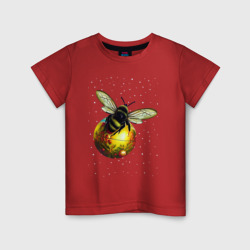 Детская футболка хлопок Пчелка на шаре