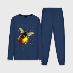 Мужская пижама с лонгсливом хлопок Пчелка на шаре