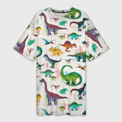 Платье-футболка 3D Painted dinosaurs