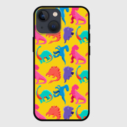 Чехол для iPhone 13 mini Coloured dinosaur