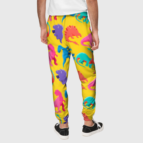 Мужские брюки 3D Coloured dinosaur, цвет 3D печать - фото 5