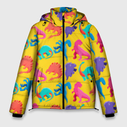 Мужская зимняя куртка 3D Coloured dinosaur