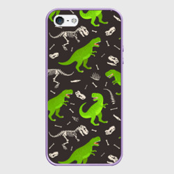 Чехол для iPhone 5/5S матовый Tyrannosaurus skeleton