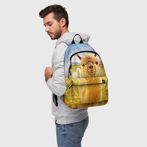 Рюкзак 3D Ламы - я и друг, найди меня - фото 3