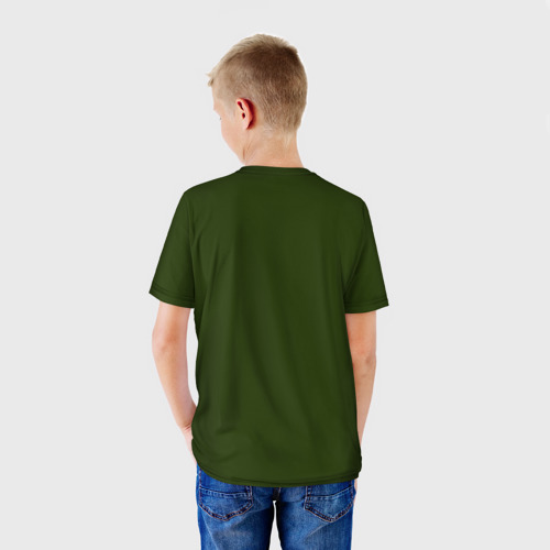 Детская футболка 3D с принтом Лама в шоке от происходящего, вид сзади #2